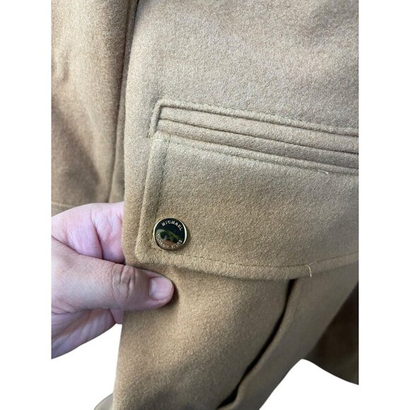 Michael Kors Women's Walker Coat Wool Zipper Camel Plus Size 1X - Picture 5 of 12